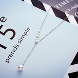 Personality Woman Girl Party Gift Pearls Long Tassel Necklace