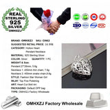 Party Gift Silver Hollow Heart 925 Sterling Silver Charm Pendant Necklace