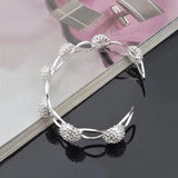 Seven Fireworks 925 Sterling Silver Cuff Bangle Bracelet