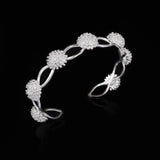 Seven Fireworks 925 Sterling Silver Cuff Bangle Bracelet
