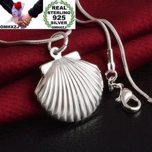 Sea Shell Photo Box Sterling Silver Necklace