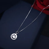Smile Face 925 Sterling Silver Pendant Necklace