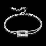 925 Silver Zircon Bracelet for Wedding Gift