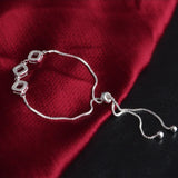Square Zircon 925 Silver Bracelet BR88