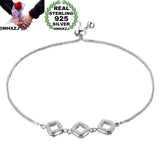 Square Zircon 925 Silver Bracelet BR88