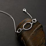 925 Silver Bracelet BR106 for Women - Three Circles Thin Design