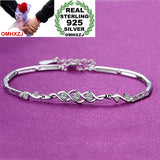 Romantic Heart Purple 925 Silver Bracelet Bangle SZ84