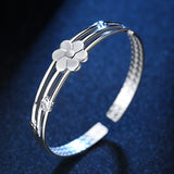 European Woman 925 Silver Bracelet Bangle Gift