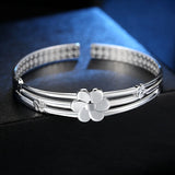 European Woman 925 Silver Bracelet Bangle Gift