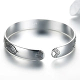 Vintage Flower S925 Sterling Silver Bracelet Bangle