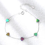 Colorful Heart 18KT Bracelet Bangle European Woman Girl Gift