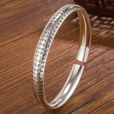 Vintage XINJING Tai Silver Open Bracelet Bangle