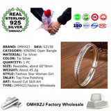Vintage XINJING Tai Silver Open Bracelet Bangle