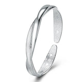 Vintage Cross 925 Sterling Silver Open Bracelet Bangle