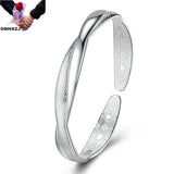 Vintage Cross 925 Sterling Silver Open Bracelet Bangle