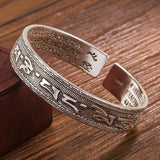European Style S999 Silver Open Bangle Bracelet