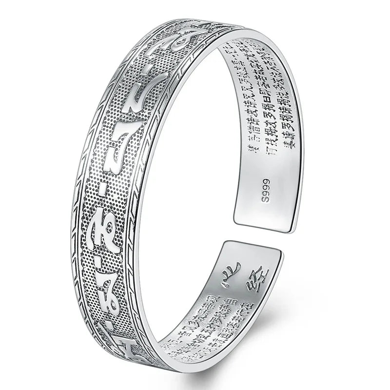 European Style S999 Silver Open Bangle Bracelet
