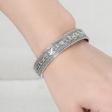 European Style S999 Silver Open Bangle Bracelet