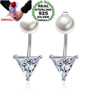 Kpop Zircon Pearls 925 Silver Stud Earrings YS435