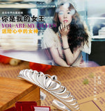 Fine Queen Crown 999 Silver Bracelet Bangle SZ73
