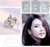 Princess Crown Zircon 925 Sterling Silver Stud Earrings YS357