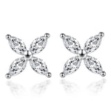 Wild Woman Lady Party Gift Zircon Sterling Silver Stud Earrings