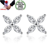 Wild Woman Lady Party Gift Zircon Sterling Silver Stud Earrings