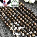 Natural Opal Round Beads 6 8 10mm DIY Bracelet Necklace Jewelry Making