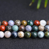 DIY Ocean Stone Round Beads for Jewelry Making