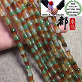 Natural Stone Fine Peacock Agate Bamboo Beads 8*12mm DIY Bracelet Necklace
