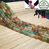 Natural Stone Fine Peacock Agate Bamboo Beads 8*12mm DIY Bracelet Necklace