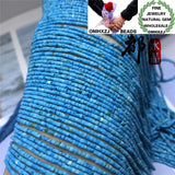 Natural Stone Turquoise Tube Beads 1.5-2.5mm DIY Jewelry Components