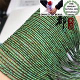 Natural Stone Turquoise Tube Beads 1.5-2.5mm DIY Jewelry Components