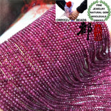 Natural Stone Ruby Football Bead for DIY Bracelet Necklace