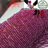 Natural Stone Ruby Football Bead for DIY Bracelet Necklace