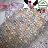 Natural Morganite Football Beads DIY Jewelry Findings