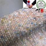Natural Morganite Football Beads DIY Jewelry Findings