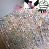 Natural Morganite Football Beads DIY Jewelry Findings