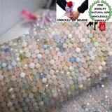 Natural Morganite Football Beads DIY Jewelry Findings