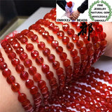 Natural Stone Fine Red Agate Round Beads for DIY Bracelets