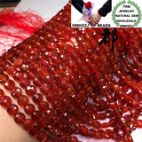 Natural Stone Fine Red Agate Round Beads for DIY Bracelets