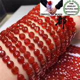 Natural Stone Fine Red Agate Round Beads for DIY Bracelets
