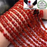 Natural Stone Fine Red Agate Round Beads for DIY Bracelets