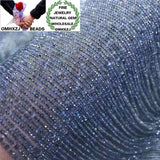 Labradorite Round Bead 1x2mm DIY Bracelet Necklace Jewelry Making