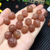 Orange Moonstone Round Beads 12.5-13.5mm DIY Bracelet Necklace Jewelry