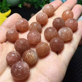 Orange Moonstone Round Beads 12.5-13.5mm DIY Bracelet Necklace Jewelry