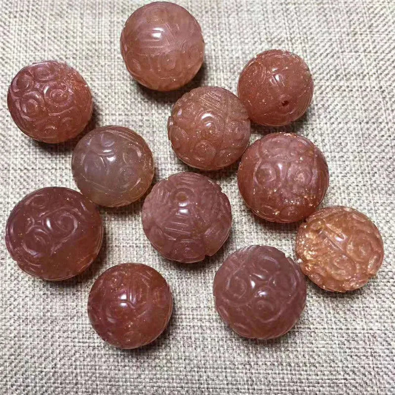 Orange Moonstone Round Beads 12.5-13.5mm DIY Bracelet Necklace Jewelry