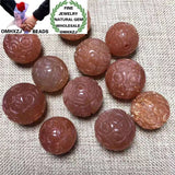 Orange Moonstone Round Beads 12.5-13.5mm DIY Bracelet Necklace Jewelry