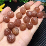 Orange Moonstone Round Beads 12.5-13.5mm DIY Bracelet Necklace Jewelry