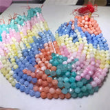 DIY Bracelet Necklace Jewelry Natural Morganite Chalcedony Beads